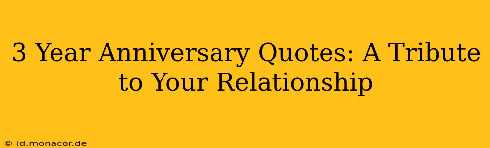 3 Year Anniversary Quotes: A Tribute to Your Relationship