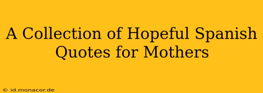 A Collection of Hopeful Spanish Quotes for Mothers