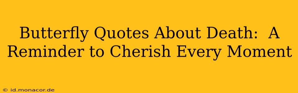 Butterfly Quotes About Death:  A Reminder to Cherish Every Moment