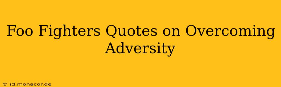 Foo Fighters Quotes on Overcoming Adversity