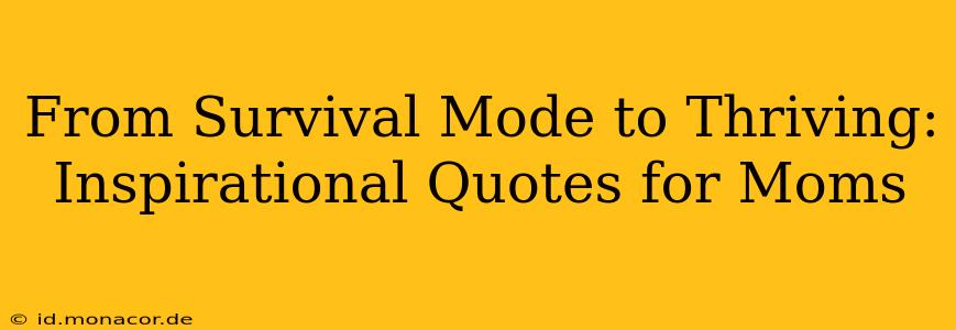 From Survival Mode to Thriving: Inspirational Quotes for Moms