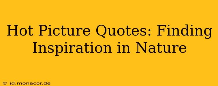 Hot Picture Quotes: Finding Inspiration in Nature