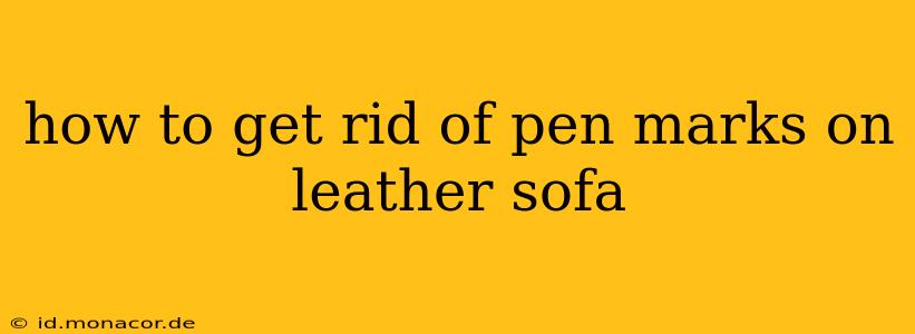 how to get rid of pen marks on leather sofa