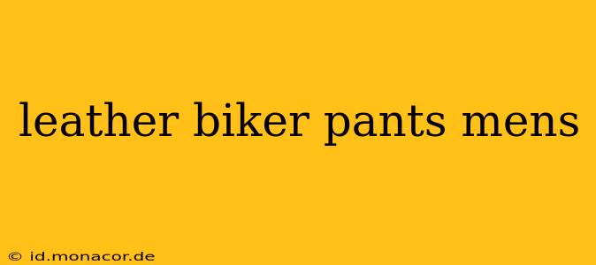 leather biker pants mens