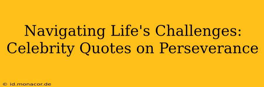 Navigating Life's Challenges: Celebrity Quotes on Perseverance