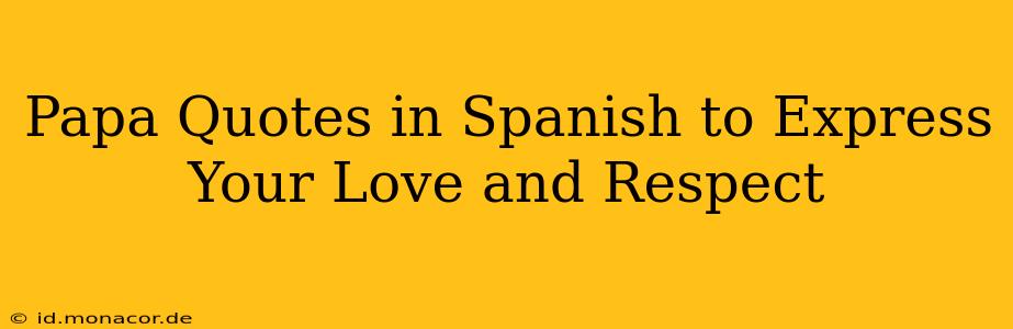 Papa Quotes in Spanish to Express Your Love and Respect