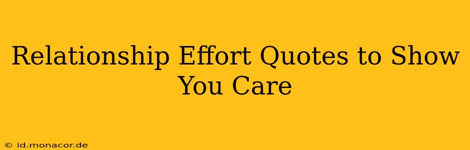 Relationship Effort Quotes to Show You Care