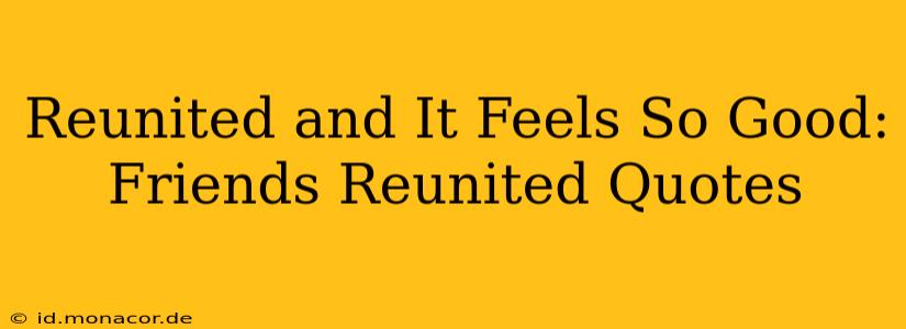 Reunited and It Feels So Good: Friends Reunited Quotes