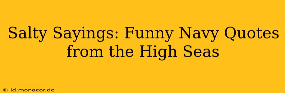 Salty Sayings: Funny Navy Quotes from the High Seas