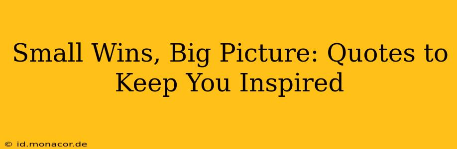 Small Wins, Big Picture: Quotes to Keep You Inspired
