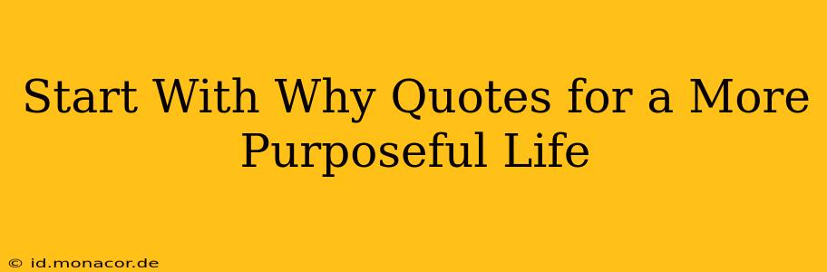 Start With Why Quotes for a More Purposeful Life