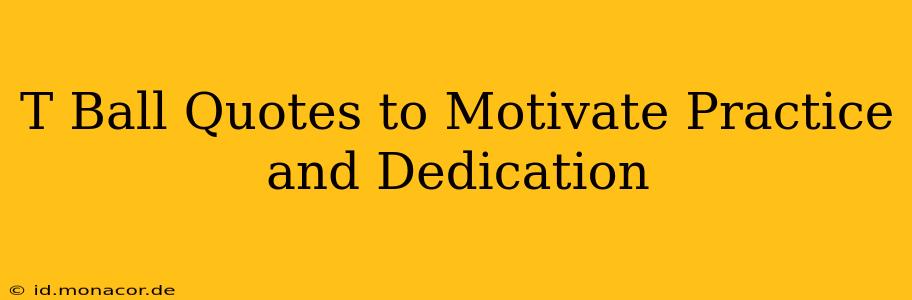 T Ball Quotes to Motivate Practice and Dedication