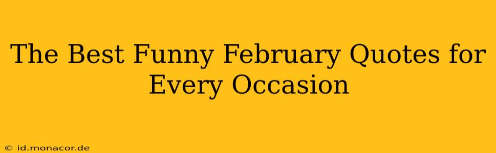 The Best Funny February Quotes for Every Occasion