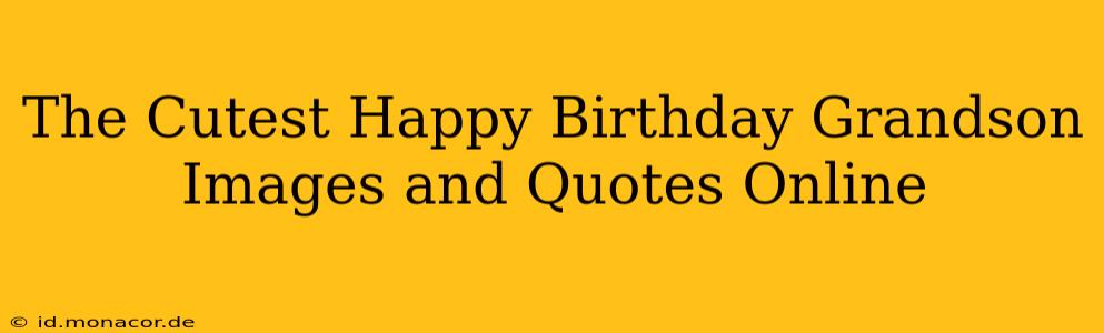 The Cutest Happy Birthday Grandson Images and Quotes Online