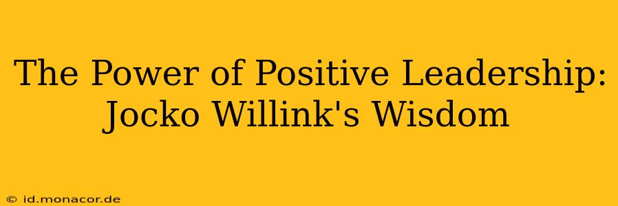 The Power of Positive Leadership: Jocko Willink's Wisdom