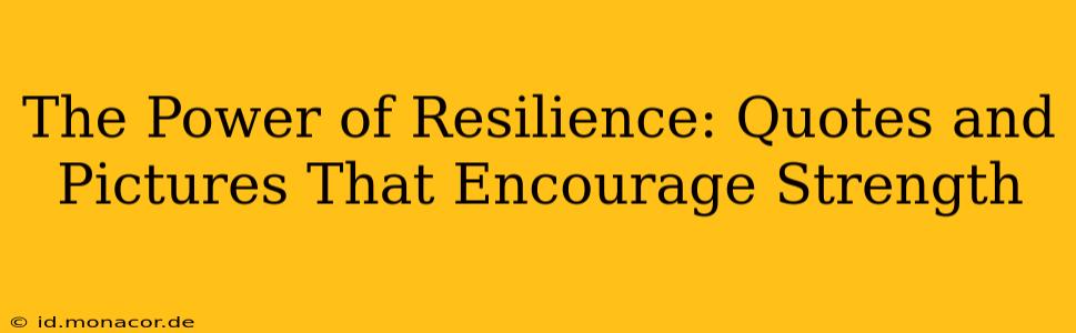 The Power of Resilience: Quotes and Pictures That Encourage Strength