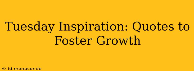 Tuesday Inspiration: Quotes to Foster Growth