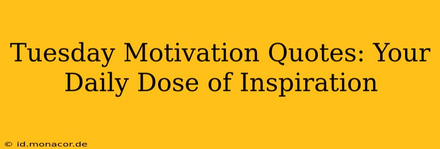 Tuesday Motivation Quotes: Your Daily Dose of Inspiration
