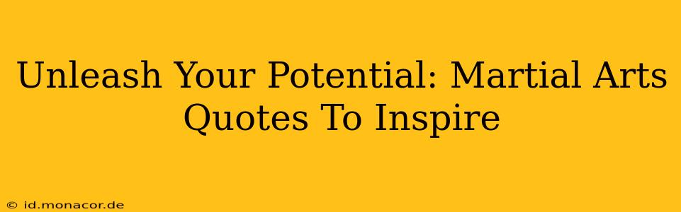 Unleash Your Potential: Martial Arts Quotes To Inspire