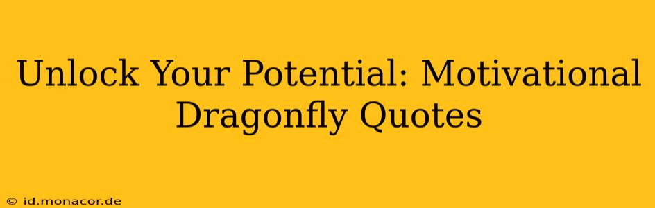 Unlock Your Potential: Motivational Dragonfly Quotes