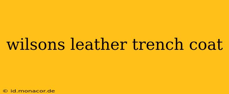 wilsons leather trench coat